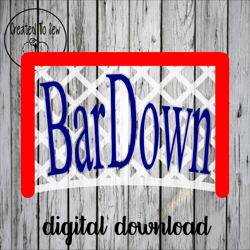 Bar Down Hockey Net SVG