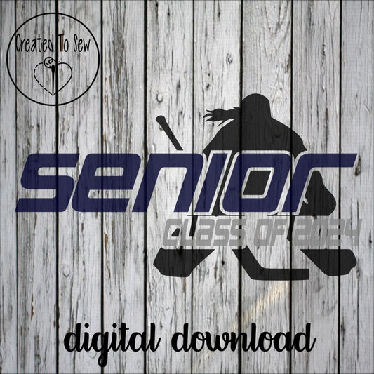 Senior Class Of 2024 Girl Hockey Goalie SVG File