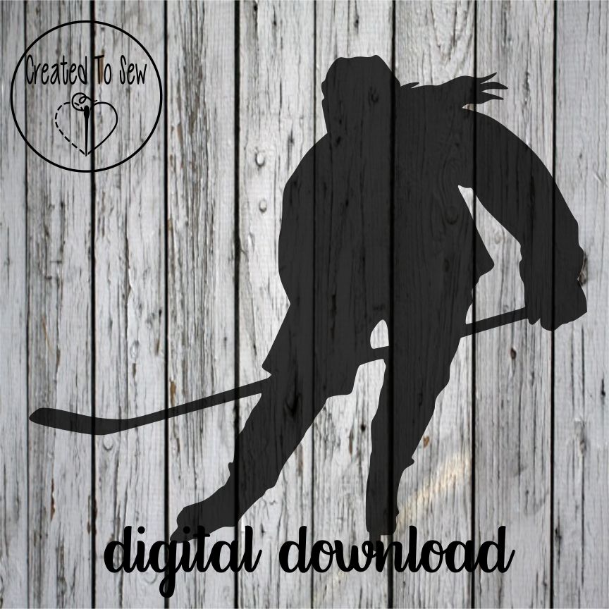 Girl Hockey Player And Goalie Set SVG File