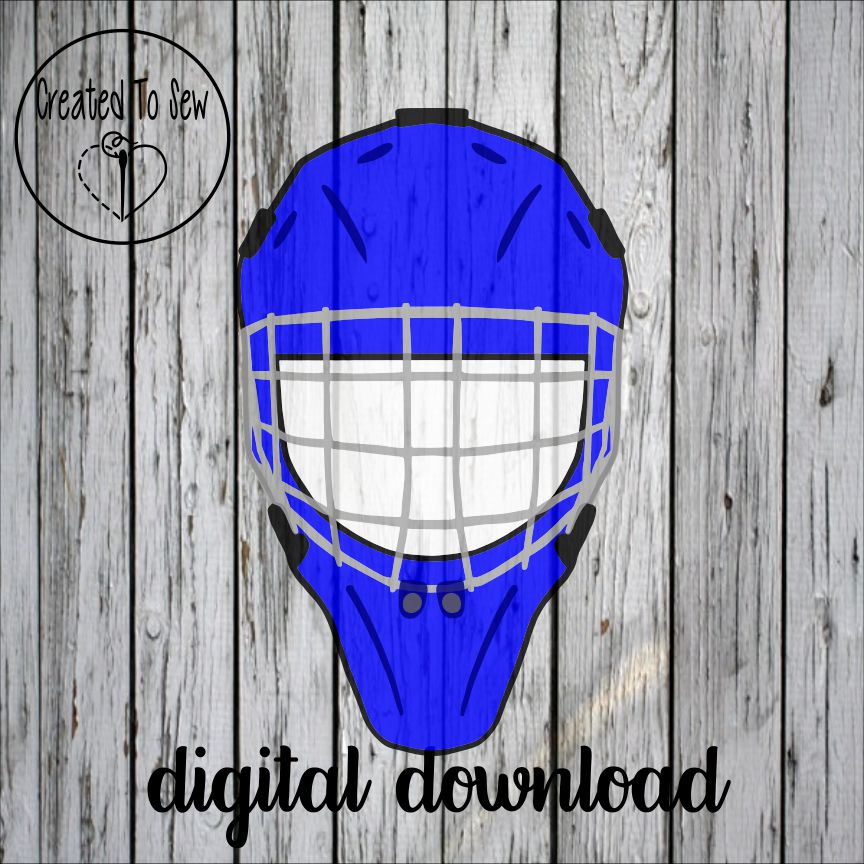 Goalie Helmet With Cage SVG File