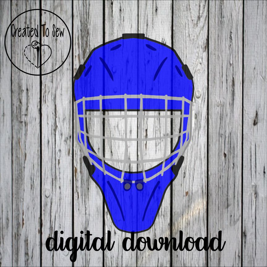 Goalie Helmet With Cage SVG File