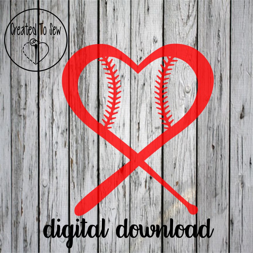 Baseball SVG Baseball Heart SVG Baseball Shirt SVG Digital 