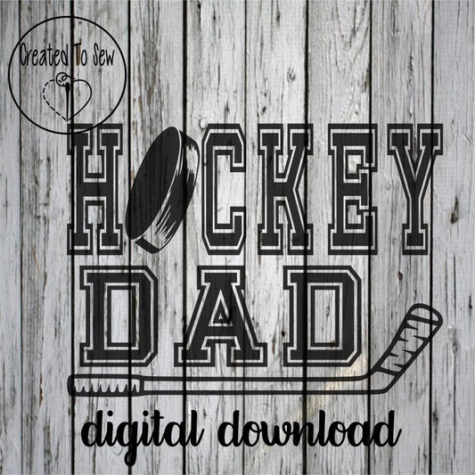 Hockey Dad With Puck And Stick