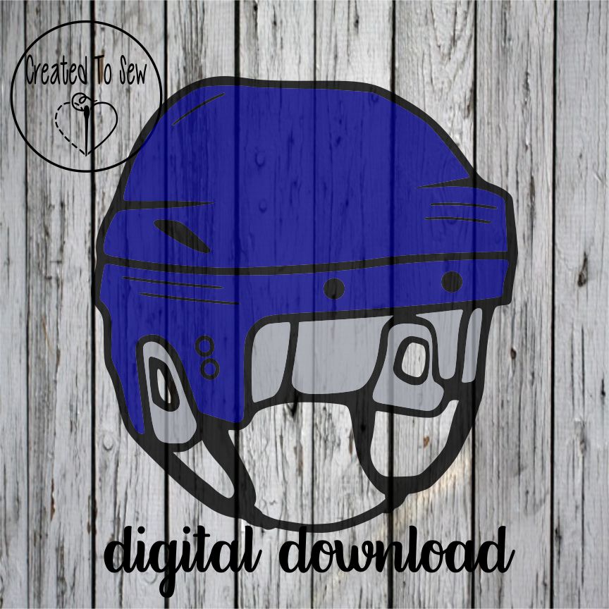 Hockey Player Helmet SVG File