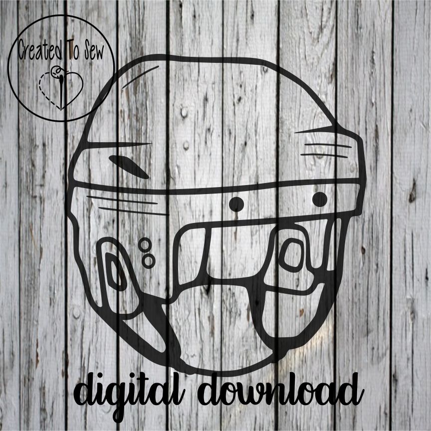 Hockey Player Helmet SVG File