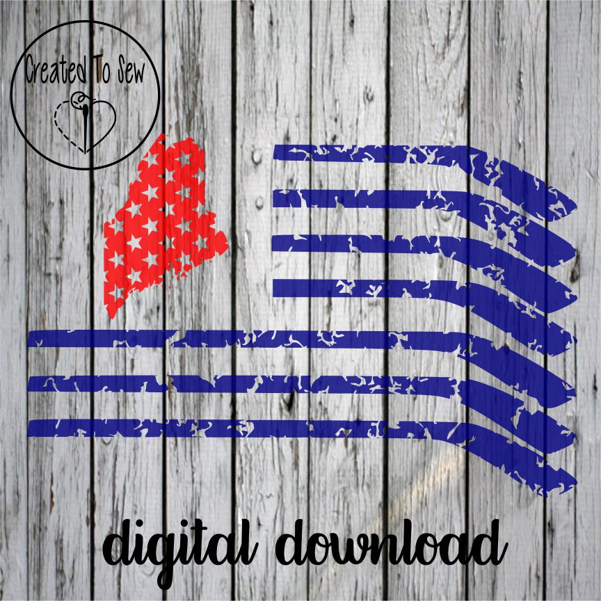 Maine Hockey Flag SVG File