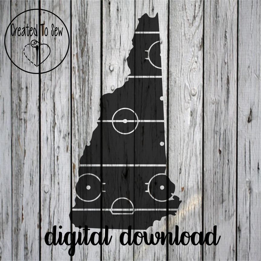 New Hampshire Hockey Rink SVG File