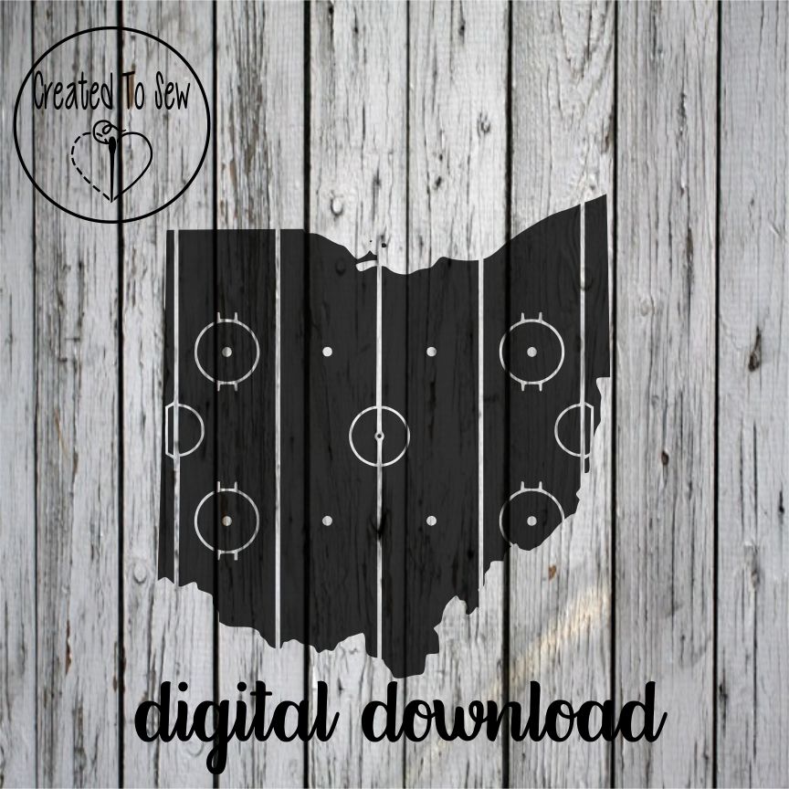 Ohio Hockey Rink SVG File