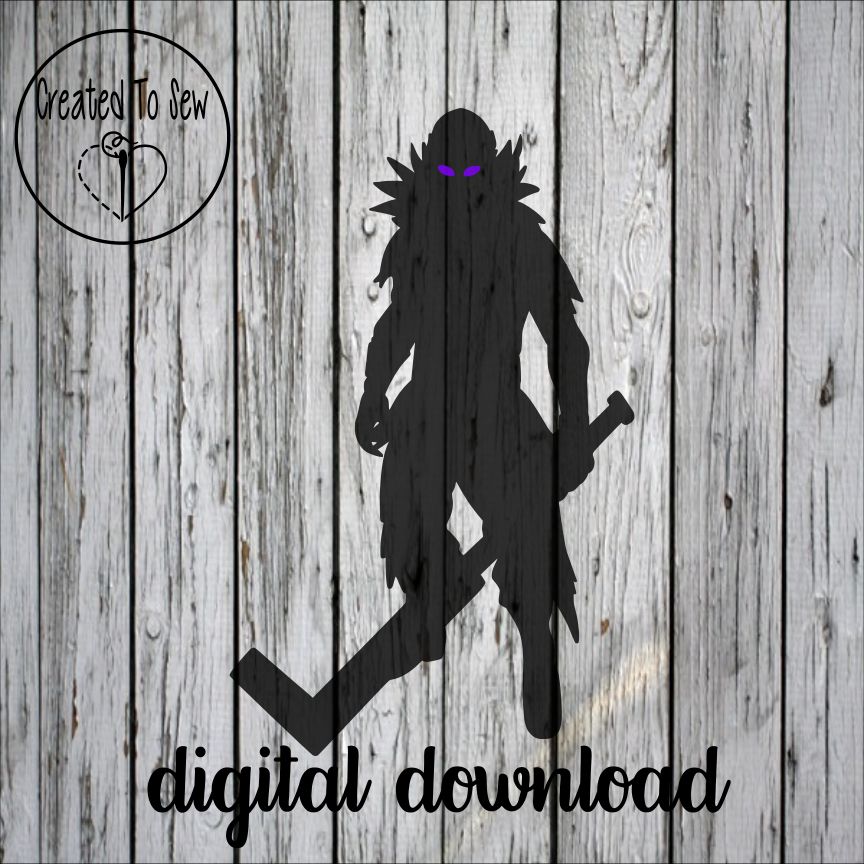 Purple Eyes Hockey Gamer SVG File