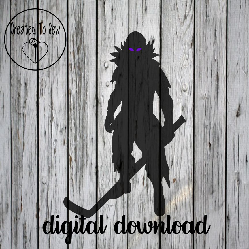 Purple Eyes Hockey Gamer SVG File