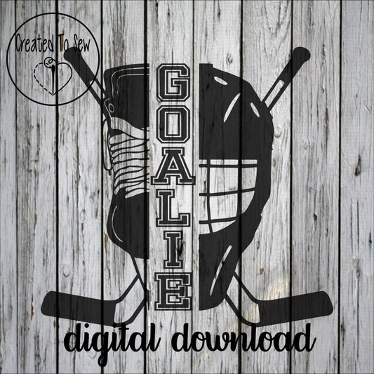 Split Hockey Goalie Skate and Helmet SVG File