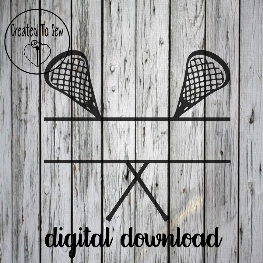 Split Lacrosse Sticks SVG File