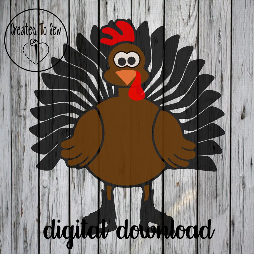 Thanksgiving Football Turkey Instant Digital Download Svg 