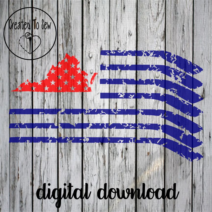 Virginia Hockey Flag SVG File