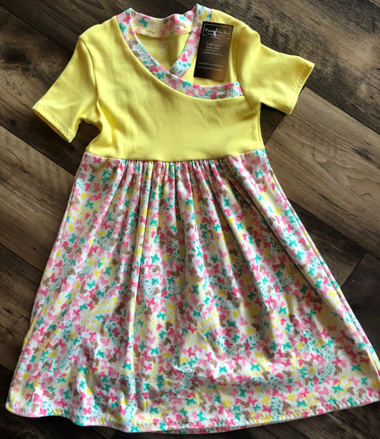 Butterfly Crossover T-Shirt Dress Size 5T