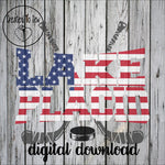 American Flag Lake Placid SVG File