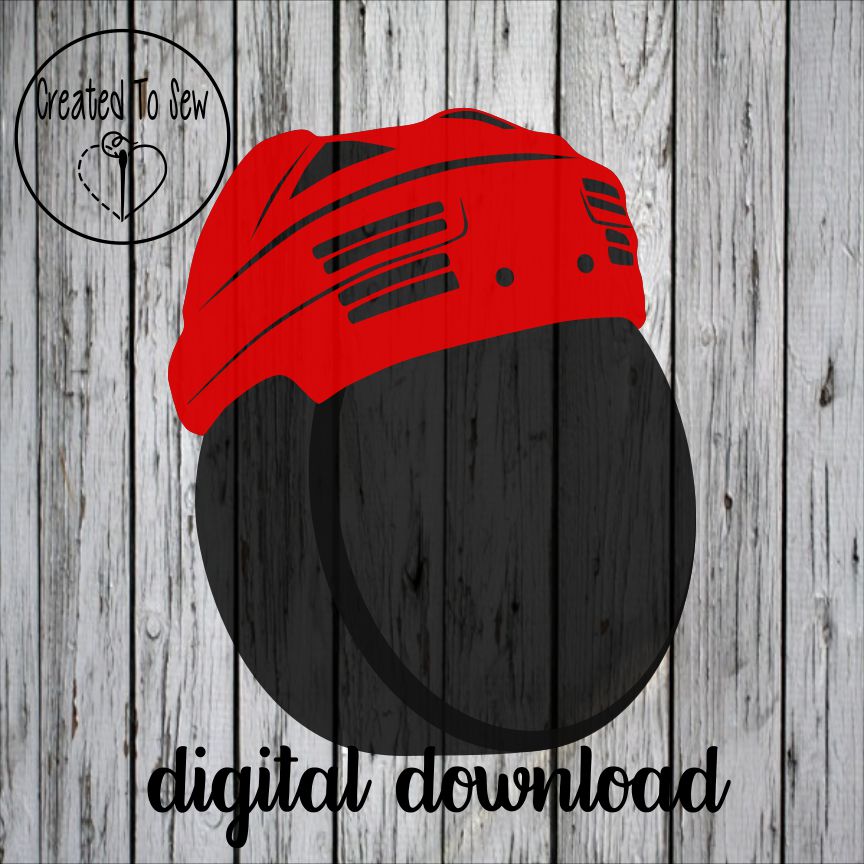 Hockey Puck Helmet SVG File