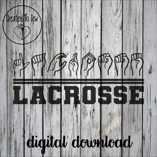 Sign Language Lacrosse SVG Files