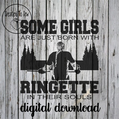 Some Girls Are Born To Play Ringette SVG File