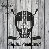Split Hockey Goalie Helmet SVG File