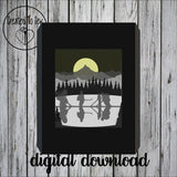 Pond Hockey Card SVG File