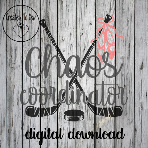Ballet Hockey Chaos Coordinator SVG File