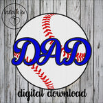 Baseball Dad Ball SVG File