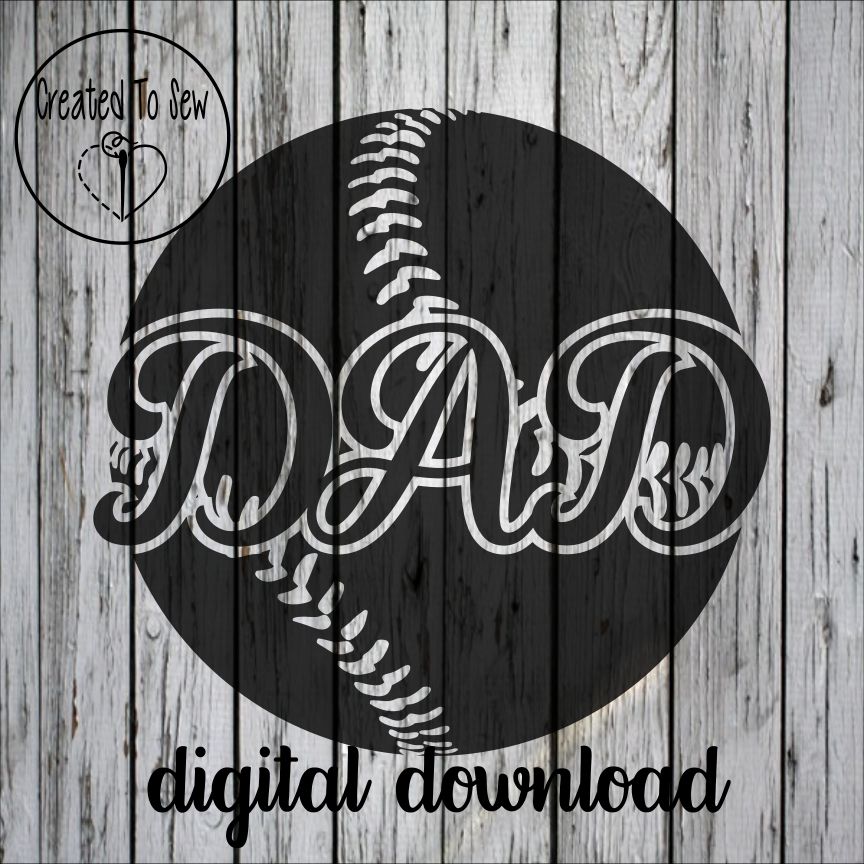 Baseball Dad Ball SVG File