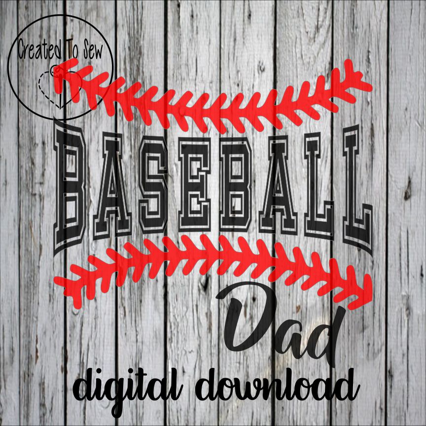 Baseball Dad With Laces SVG File