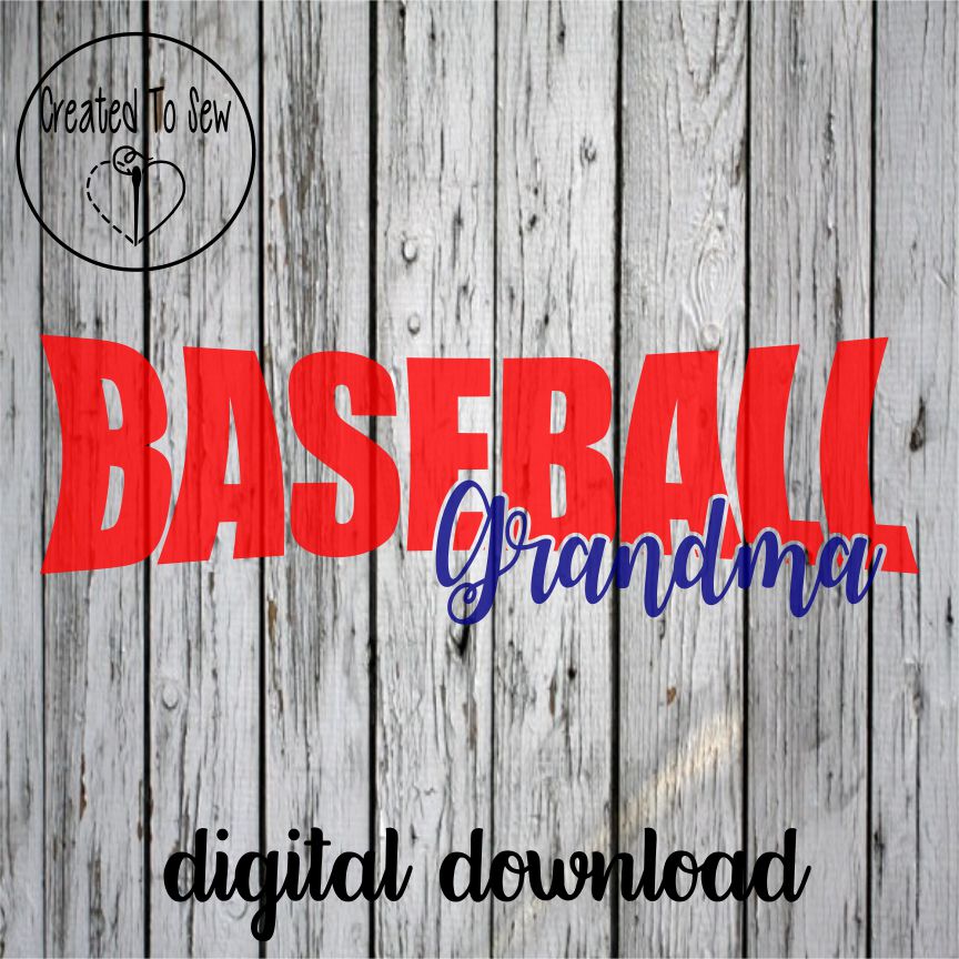 Baseball Grandma SVG File