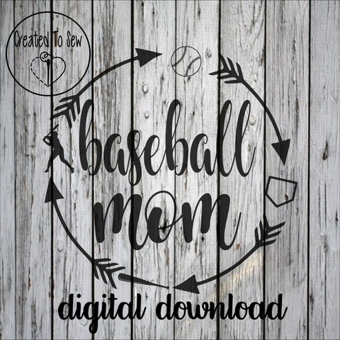 Baseball Mom With Arrows SVG File