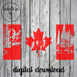 Canada Flag Pond Hockey SVG File