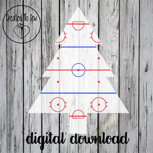 Christmas Tree Ice Rink SVG File