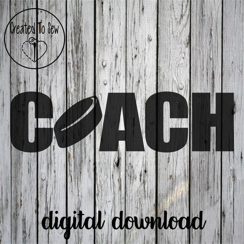 Coach With Puck Includes Distressed SVG File