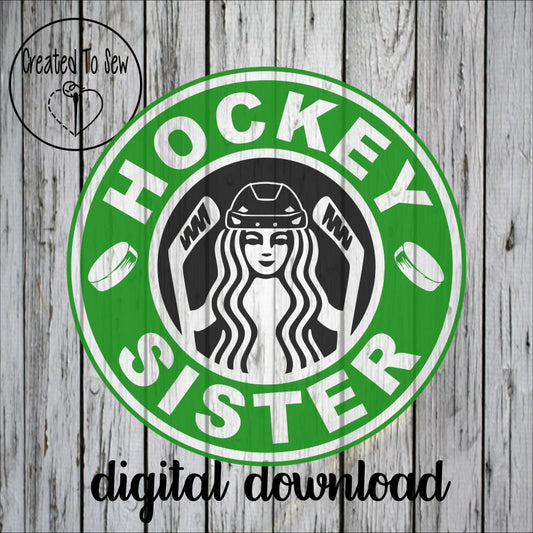 Coffee Hockey Sister SVG File Set