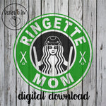 Coffee Ringette Mom SVG File