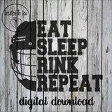 Eat Sleep Hockey Repeat Hockey Players Helmet SVG File