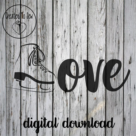 Figure Skate Love SVG File