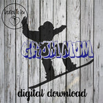 Grom Mom Snowboarder SVG