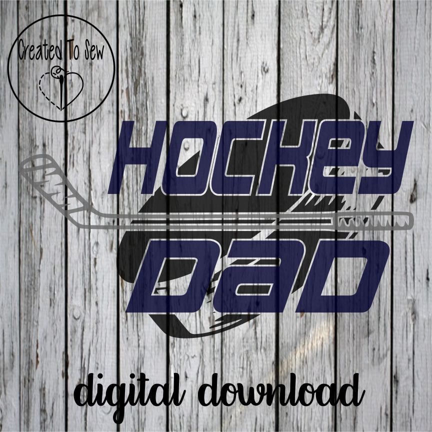 Hockey Dad With Puck SVG File