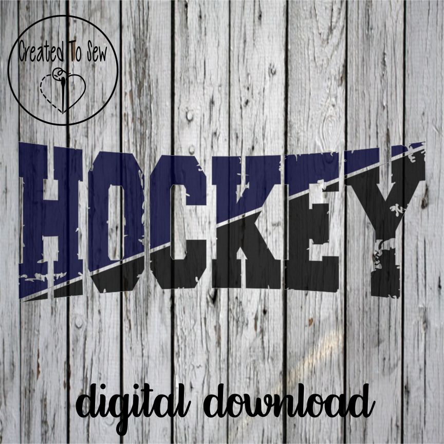 Distressed Hockey Sliced SVG