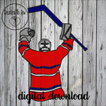 Hockey Goalie Celebrating SVG File
