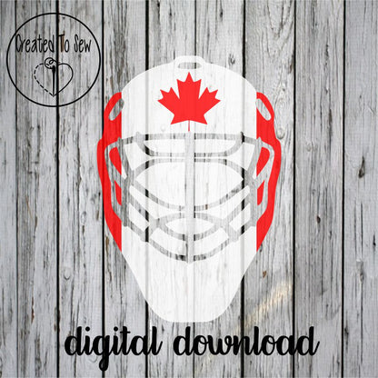 Canadian Hockey Helmet SVG File Set