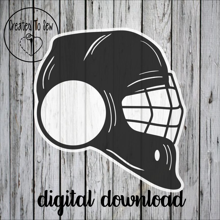 Hockey Goalie Helmet With Circle SVG File