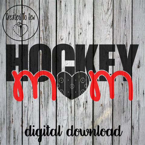Hockey Mom With Heart Rink SVG File