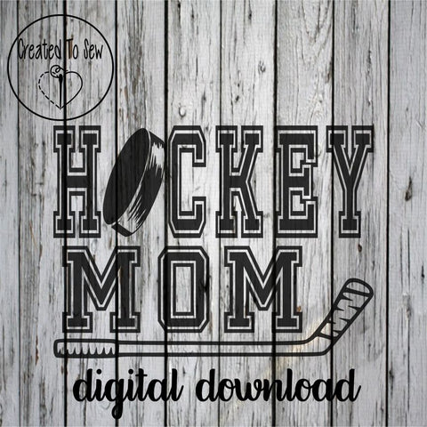 Hockey Mom With Stick and Puck SVG File