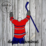 Hockey Player Celebrating SVG File