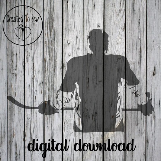 Hockey Player Silhouette SVG File