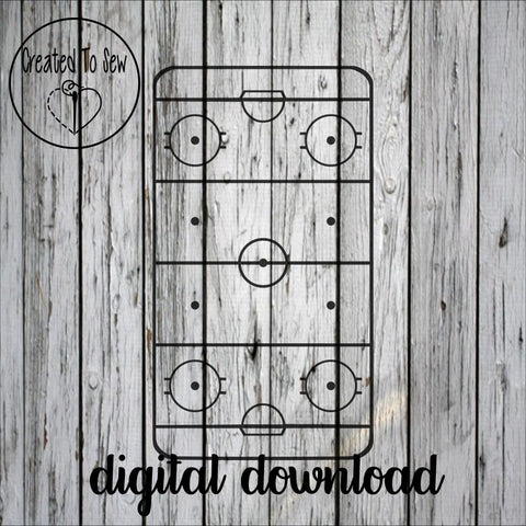 Ice Hockey Rink Outline SVG File