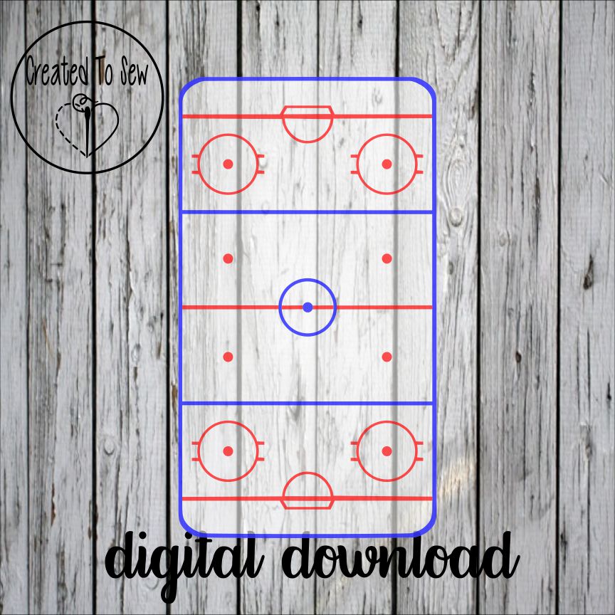 Ice Hockey Rink White Background SVG File